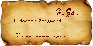 Hudacsek Zsigmond névjegykártya