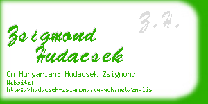 zsigmond hudacsek business card